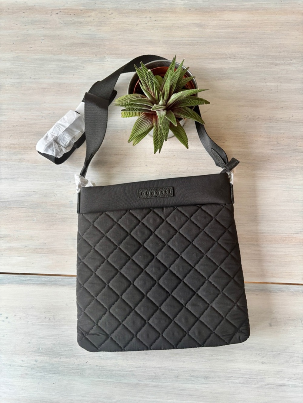 Black Bugatti Recycled Nylon Crossbody Bag with Adjustable Strap. NEW ❤️ - Picture 2 of 11